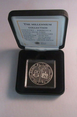The Millennium Collection Samoa, Kiribati 2000 Silver Proof Dual $10 Coin BoxCOA
