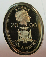 Load image into Gallery viewer, 1900-2002 HM QUEEN ELIZABETH QUEEN MOTHER PROOF ZAMBIA 1000 KWACHA COINCOVER PNC
