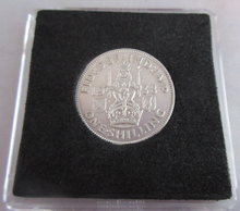 Load image into Gallery viewer, 1938 KING GEORGE VI SILVER SHILLING SCOTTISH EF+ IN QUADRANT CAPSULE
