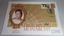 Load image into Gallery viewer, MARY II REIGN 1689-1694 COMMEMORATIVE COVER INFORMATION CARD &amp; ALBUM SHEET
