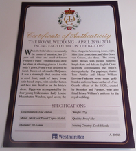 Load image into Gallery viewer, 2011 THE ROYAL WEDDING APRIL 29TH WILLIAM &amp; CATHERINE COOK ISLANDS  $1 COIN/COA
