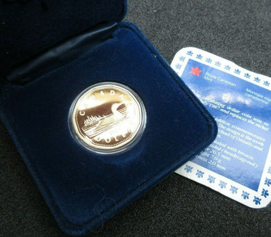 1987 ROYAL Canada MINT LOON Dollar PROOF Coin and Box IN HOLDER WITH COA