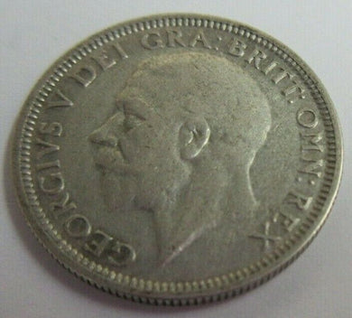 1936 KING GEORGE V BARE HEAD .500 SILVER VF ONE SHILLING COIN IN CLEAR FLIP