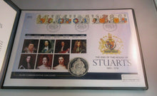 Load image into Gallery viewer, 2014 QUEEN ANNE &quot;THE HOUSE OF STUARTS&quot; SILVER PROOF UK £5 COIN COVER /COA No 220
