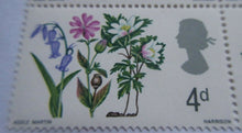 Load image into Gallery viewer, 1966 FLOWERS 4d 6 STAMPS MNH WITH TRAFFIC LIGHTS &amp; CLEAR FRONTED STAMP HOLDER
