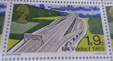 Load image into Gallery viewer, 1968 M4 VIADUCT BRIDGE 1s 9d 42 X STAMPS MNH WITH TRAFFIC LIGHTS
