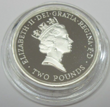 Load image into Gallery viewer, 1995 £2 PEACE DOVE AFTER WWII SILVER PROOF TWO POUND COIN BOXED IN RM BOX
