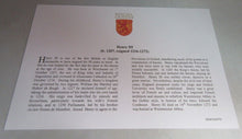 Load image into Gallery viewer, HENRY III REIGN 1216-1272 COMMEMORATIVE COVER INFORMATION CARD &amp; ALBUM SHEET
