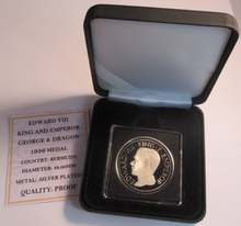 Load image into Gallery viewer, 1936 EDWARD VIII KING &amp; EMPEROR GEORGE &amp; DRAGON S/PLATED PROOF MEDAL BOX &amp; COA
