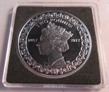 Load image into Gallery viewer, 2012 QEII DIAMOND JUBILEE SILVER PROOF BIOT FIVE POUND £5 COIN CAPSULE &amp; COA
