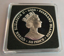 Load image into Gallery viewer, 2002 QEII GOLDEN JUBILEE TREETOPS HONEYMOON 50P CROWN SILVER COLOURED PROOF &amp;BOX
