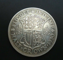 Load image into Gallery viewer, 1930 GEORGE V BARE HEAD COINAGE HALF 1/2 CROWN SPINK 4037 CROWNED SHIELD 1
