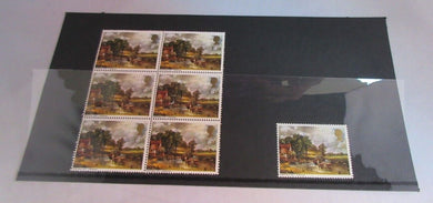 1968 CONSTABLE THE HAY WAIN 1821 HARRISON 1/9 7 X STAMPS MNH WITH STAMP HOLDER