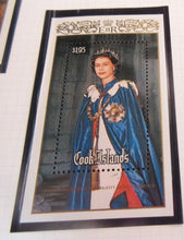 Load image into Gallery viewer, 1986 QUEEN ELIZABETH II 60TH BIRTHDAY COOK ISLANDS STAMPS &amp; ALBUM SHEET
