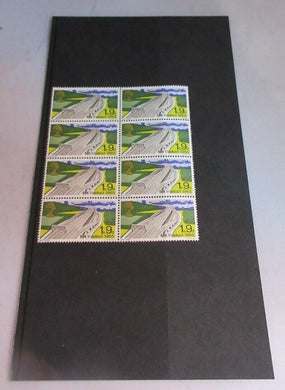 1968 M4 VIADUCT BRIDGE 1s 9d BLOCK 8 X STAMPS MNH IN CLEAR FRONTED STAMP HOLDER