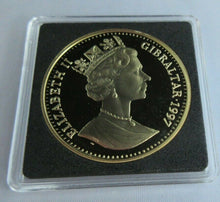 Load image into Gallery viewer, 1997 QE II GOLDEN WEDDING SILVER PROOF GIBRALTAR ONE CROWN COIN BOX &amp; COA
