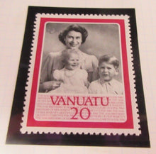 Load image into Gallery viewer, 1986 QUEEN ELIZABETH II 60TH BIRTHDAY  VANUATU STAMPS &amp; ALBUM SHEET
