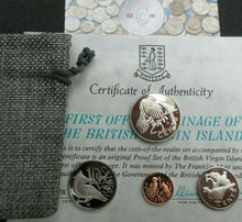Load image into Gallery viewer, 1975 BRITISH VIRGIN ISLANDS NATIVE BIRDS PROOF 4 COIN SET IN MONEY POUCH

