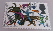 Load image into Gallery viewer, 1966 BATTLE OF HASTINGS 4d 11 X STAMPS MNH &amp; CLEAR FRONTED STAMP HOLDER
