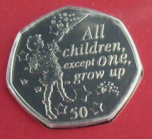 Load image into Gallery viewer, 2019 PETER PAN QUEEN ELIZABETH II ISLE OF MAN 50p FIFTY PENCE COLLECTION
