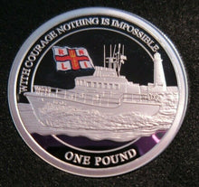 Load image into Gallery viewer, 2021 ROYAL NATIONAL LIFEBOAT SOLID SILVER PROOF £1 ONE POUND COIN BOX &amp; COA
