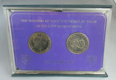1981 WEDDING OF HRH THE PRINCE OF WALES & LADY DIANA SPENCER CROWN COIN SET