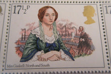 Load image into Gallery viewer, GB 1980 MRS GASKELL NORTH &amp; SOUTH 17 1/2p GUTTER PAIRS 20 STAMPS MNH
