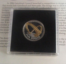 Load image into Gallery viewer, 2008 Royal Mint England The Bridge Series £1 One Pound Silver Gold Proof Coin
