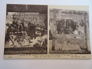 WWI POSTCARD YPRES PAUWEIS GALLERY BEFORE & AFTER BOMBARDMENT A3