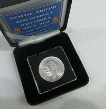 Load image into Gallery viewer, 1935 HALF CROWN GEORGE V SILVER COIN SPINK REF 4037 MODIFIED BARE HEAD BOX &amp; COA

