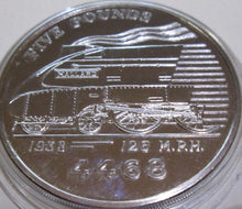 Load image into Gallery viewer, 2004 GOLDEN AGE OF STEAM TRAINS £5 COIN CHANNEL ISLANDS BUnc SCARCE SET
