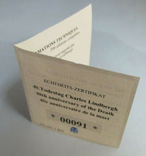 Load image into Gallery viewer, 2014 40TH ANNIVERSARY OF THE DEATH OF CHARLES LINDBERGH S/PLATED &amp; SPOT GOLD COA
