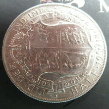 Load image into Gallery viewer, 1918 GEORGE V BARE HEAD FIRST COIN HALF 1/2 CROWN SPINK 4011 CROWNED SHIELD Cc4
