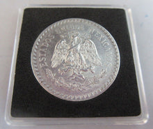 Load image into Gallery viewer, 1924 MEXICO ONE PESO SILVER aUNC WITH QUADRANT BOX &amp; CERTIFICATE OF AUTHENTICITY
