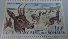 Load image into Gallery viewer, 1958 AIRMAIL COTE FRANCAISE DES SOMALIS GAZELLES 4 X 100F STAMPS MNH
