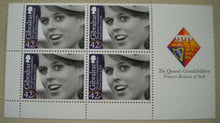 Load image into Gallery viewer, 2009 QE II&#39;S ROYAL GRANDCHILDREN PRINCESS BEATRICE STAMP COVER 4 MNH STAMPS/INFO
