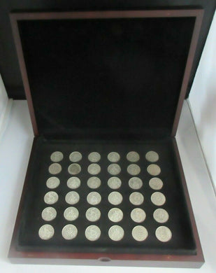 1937-1952 KING GEORGE VI SHILLING COLLECTION ALSO INCLUDES 2 GEORGE V & 2 QEII