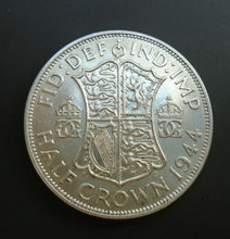 Load image into Gallery viewer, 1944 KING GEORGE VI BARE HEAD 1 SILVER HALF CROWN ref SPINK 4080 A6
