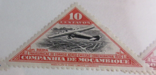 Load image into Gallery viewer, VARIOUS &amp; MOZAMBIQUE 11 STAMPS  USED &amp; CLEAR FRONTED STAMP HOLDER
