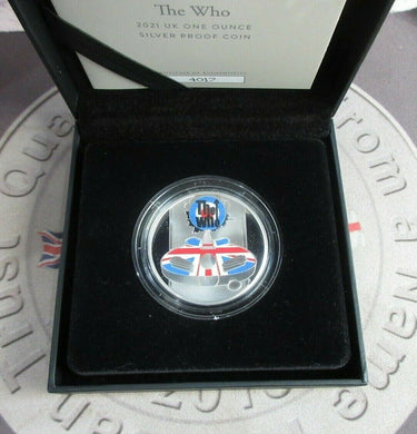 The Who 2021 .999 Silver Proof 1oz £2 UK Royal Mint Coin In Box With COA