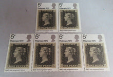 Load image into Gallery viewer, PHILYMPIA 1970 1/6 9d &amp; 5d 10 STAMPS MNH WITH CLEAR FRONTED STAMP HOLDER
