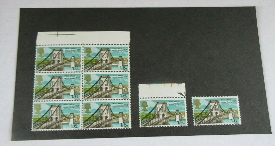 1968 PORT MANAI BRIDGE 1s 6d 8 X STAMPS MNH IN CLEAR FRONTED STAMP HOLDER