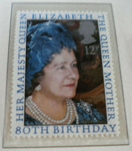 Load image into Gallery viewer, 1980 HM QUEEN ELIZABETH THE QUEEN MOTHER&#39;S 80TH BIRTHDAY 5 MNH STAMPS/INFO SHEET
