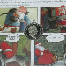 Load image into Gallery viewer, 2020 Father Christmas 50p Coin - Coloured Cupro Nickel Diamond Finish in a Card!
