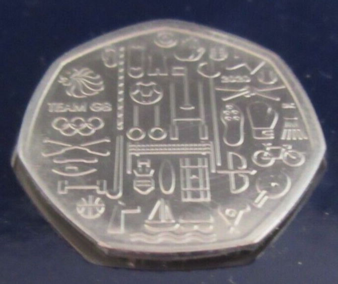 2020 TOKYO OLYMPICS TEAM GB BUNC 2021 FIFTY PENCE COIN 50P IN PACK