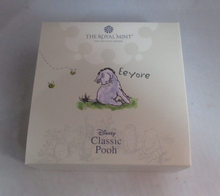 Load image into Gallery viewer, Eeyore 2022 Disney Classic Pooh Royal Mint Silver Proof UK Coloured 50p Coin
