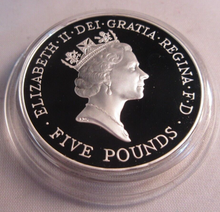 Load image into Gallery viewer, 1996 HER MAJESTY QUEEN ELIZABETH II 70TH BIRTHDAY SILVER PROOF £5 CROWN BOX &amp;COA
