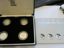 Load image into Gallery viewer, Royal Mint 2004 UK Silver Pattern Set Heraldic Beasts Silver Proof £1 4 Coin Set
