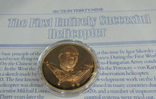 Load image into Gallery viewer, History of Man in Flight 1973 Gold Plated Bronze Scarce Medals + Info Sheet
