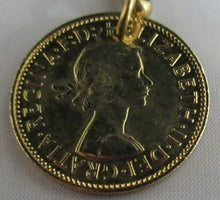 Load image into Gallery viewer, 1967 UK GOLD PLATED HALF PENNY KEY-RING  IN POUCH
